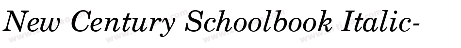 New Century Schoolbook Italic字体转换